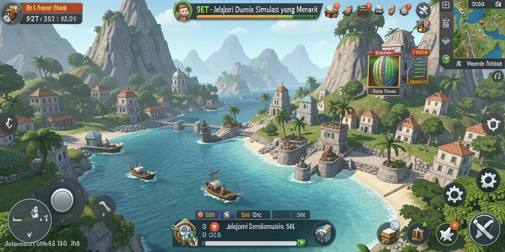 Tangkapan layar 9ET menunjukkan gameplay simulasi yang menarik dan interaktif.