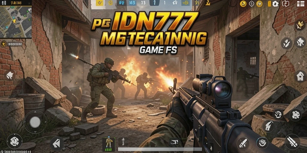 Tampilan gameplay mendebarkan IDN777 dengan aksi tembak-menembak intens.